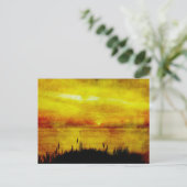 Briefkaart meer Sunset (Staand voorkant)