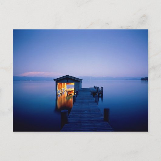 Briefkaart meer Tahoe Sunset (Voorkant)