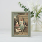 Briefkaart meisje en honden Birthday Greeting (Staand voorkant)