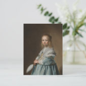 Briefkaart meisje in blue verspronck (Staand voorkant)