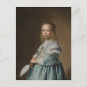 Briefkaart meisje in blue verspronck (Voorkant)