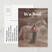 Briefkaart memorabel We hebben een nieuw adrespaar (Voorkant / Achterkant)