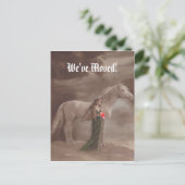 Briefkaart memorabel We hebben een nieuw adrespaar (Staand voorkant)