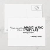 Briefkaart - "Mensen die wachten op een toverstokj (Voorkant / Achterkant)