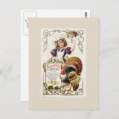 Briefkaart  menu Thanksgiving (Voorkant / Achterkant)