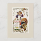 Briefkaart  menu Thanksgiving (Voorkant)