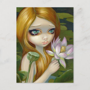 briefkaart "Mermaid Picking Lotus Blossom"