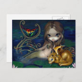 briefkaart "Mermaid with a Golden Dragon" (Voorkant / Achterkant)