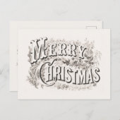BRIEFKAART :  MERRY CHRISTMAS (Voorkant / Achterkant)