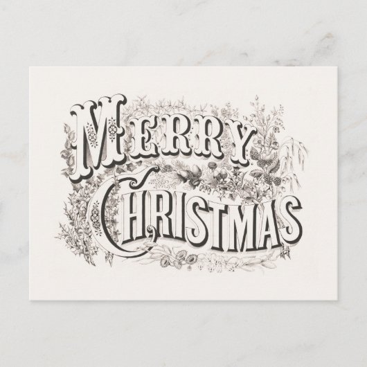 BRIEFKAART :  MERRY CHRISTMAS (Voorkant)