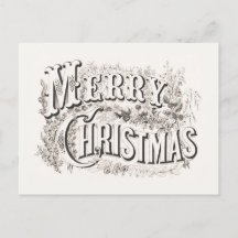 BRIEFKAART :  MERRY CHRISTMAS ILLUSTRATIE