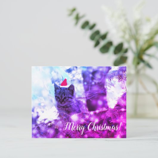 Briefkaart Merry Kerstten (Staand voorkant)