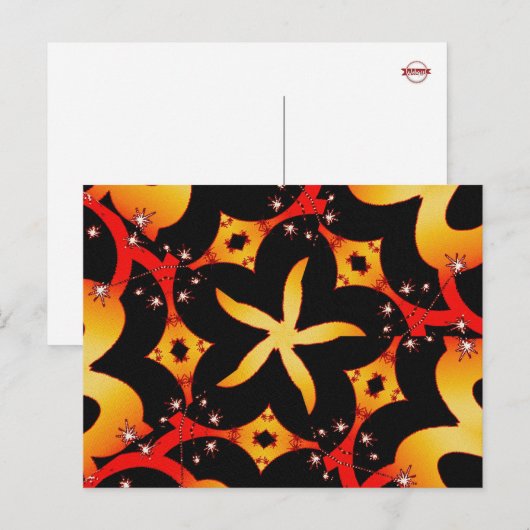 Briefkaart met abstracte vlinder (Voorkant / Achterkant)