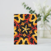 Briefkaart met abstracte vlinder (Staand voorkant)