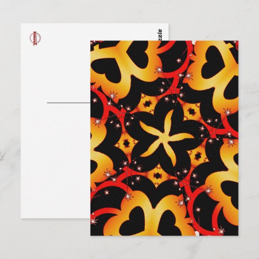 Briefkaart met abstracte vlinder (Voorkant / Achterkant)