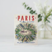 Briefkaart met Adverteren Poster op het vliegtuig (Staand voorkant)