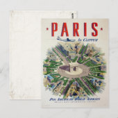 Briefkaart met Adverteren Poster op het vliegtuig (Voorkant / Achterkant)