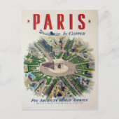 Briefkaart met Adverteren Poster op het vliegtuig (Voorkant)