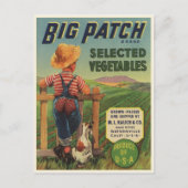 Briefkaart met  afdruk van jong Kind en hond (Voorkant)