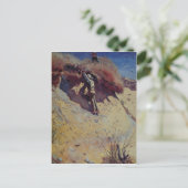 Briefkaart met afwerking van wasdroog (Staand voorkant)