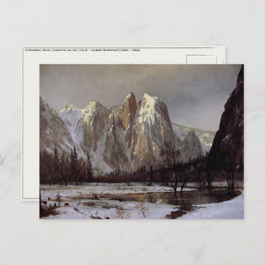 Briefkaart met Albert Bierstadt schilderen (Voorkant / Achterkant)