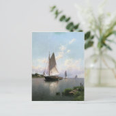 Briefkaart met Alfred Thompson Bricher schilderen (Staand voorkant)