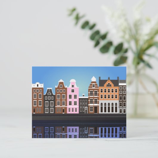 Briefkaart met Amsterdam (Staand voorkant)