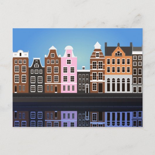 Briefkaart met Amsterdam (Voorkant)