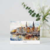 Briefkaart met Amsterdam, Nederland (Staand voorkant)
