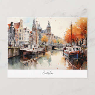 Briefkaart met Amsterdam, Nederland