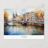 Briefkaart met Amsterdam, Nederland (Voorkant)