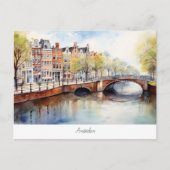 Briefkaart met Amsterdam, Nederland (Voorkant)