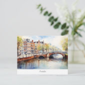 Briefkaart met Amsterdam, Nederland (Staand voorkant)