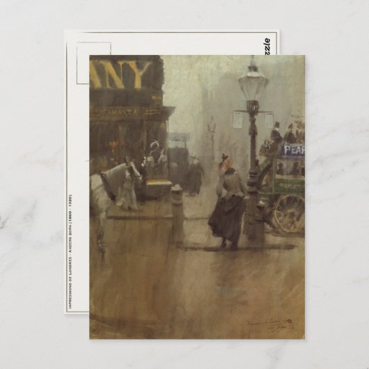 Briefkaart met Anders Zorn schilderen (Voorkant / Achterkant)