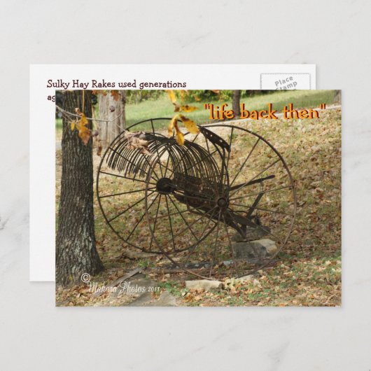 briefkaart met antiek sulkachtige heek (Voorkant / Achterkant)