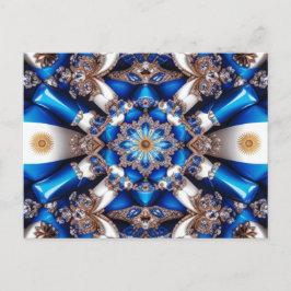 Briefkaart met Argentijnse kleuren Design