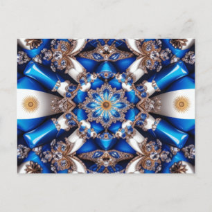 Briefkaart met Argentijnse kleuren Design