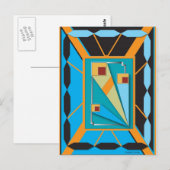 Briefkaart met Art Deco-stijl (Voorkant / Achterkant)