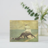 Briefkaart met Baseball Memorabilia Print (Staand voorkant)