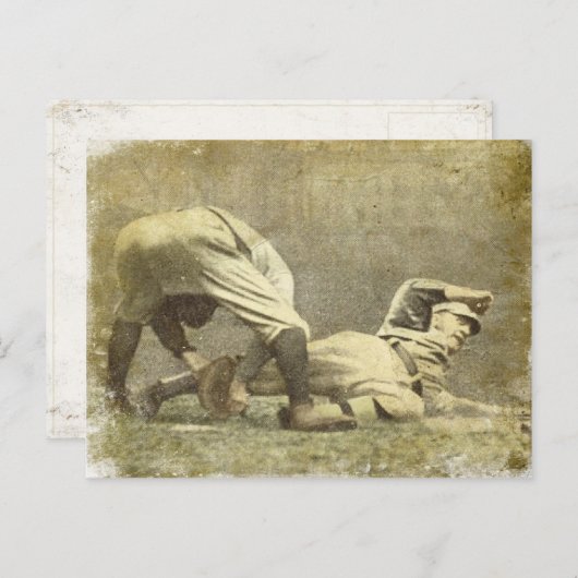 Briefkaart met  Baseball Print (Voorkant / Achterkant)