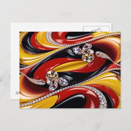 Briefkaart met Belgian Colors Design (Voorkant / Achterkant)