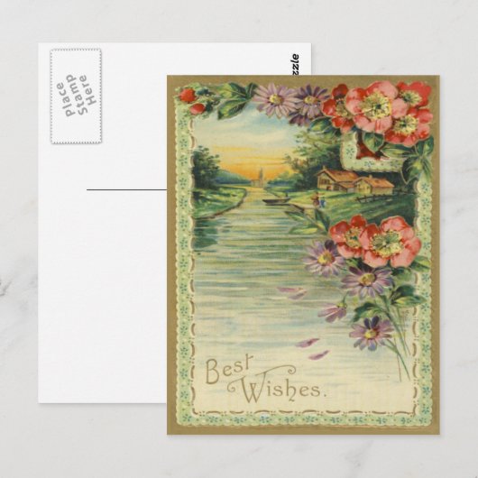  Briefkaart met beste wensen (Voorkant / Achterkant)