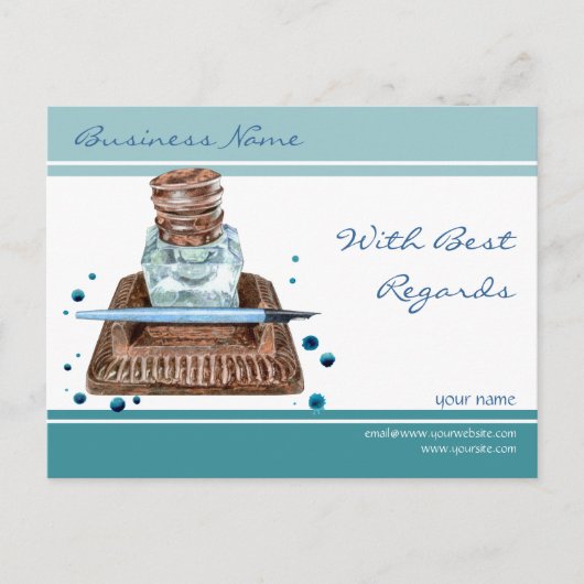 Briefkaart met beste wensen voor Inkwell (Voorkant)