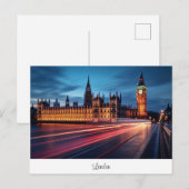 Briefkaart met Big Ben, Londen. (Voorkant / Achterkant)