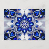 Briefkaart met Blauw Wit Kleuren Design (Voorkant)