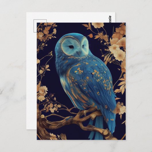 Briefkaart met blauwe tong (Voorkant / Achterkant)