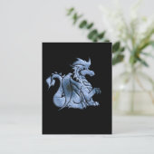Briefkaart met blauwe vleugeldraak (Staand voorkant)
