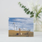 Briefkaart met blauwe wind (Staand voorkant)