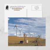 Briefkaart met blauwe wind (Voorkant / Achterkant)