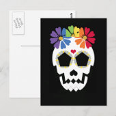 Briefkaart met bloemen (Voorkant / Achterkant)